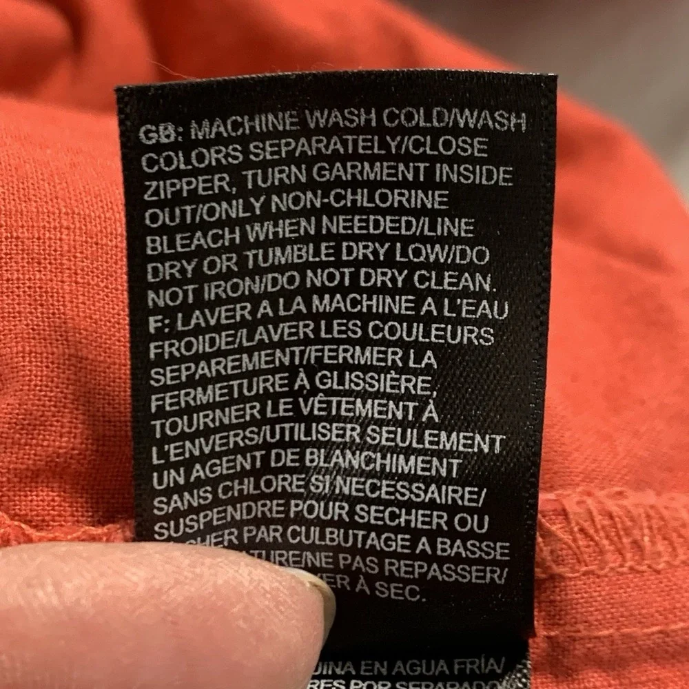 The North Face Men's Size M Orange  Long Sleeve Button Up Camp Shirt Heavyweight